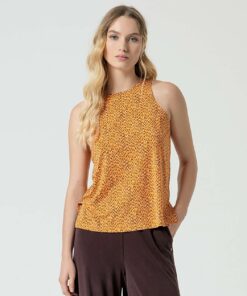 Top cuello redondo Amarillo