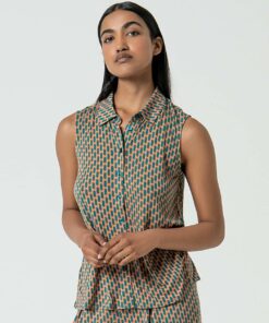 Camisa sin mangas Turquesa