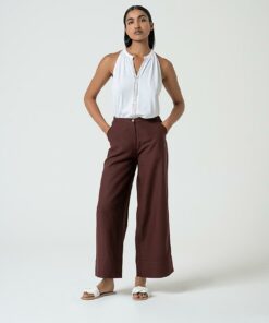 Pantalón con bolsillo italiano Marrón