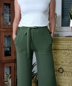 Pantalón aberturas kaki