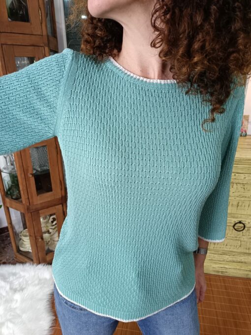 Jersey m/corta estructura verde