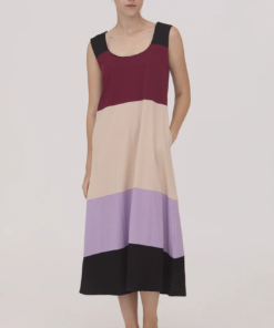 Vestido franjas color