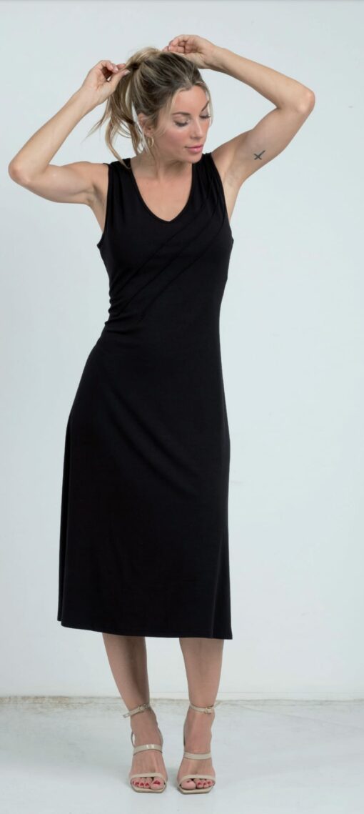 Vestido midi, negro
