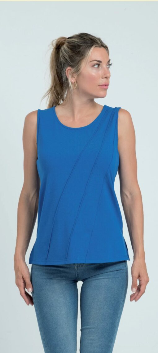 Camiseta tirante ancho, Klein