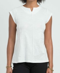 Camiseta costuras, blanco