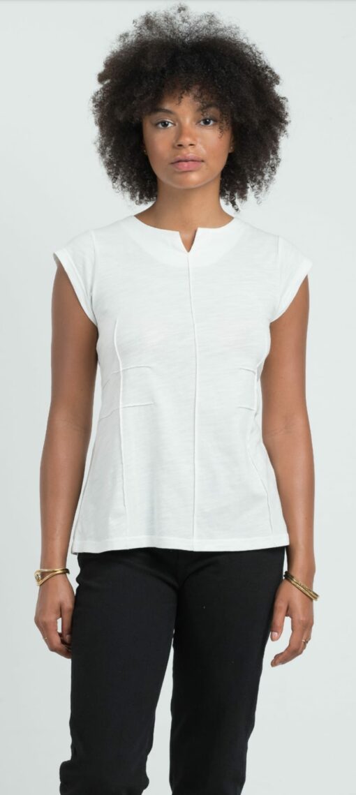 Camiseta costuras, blanco