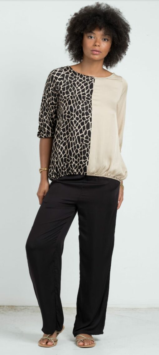 Pantalón recto, negro