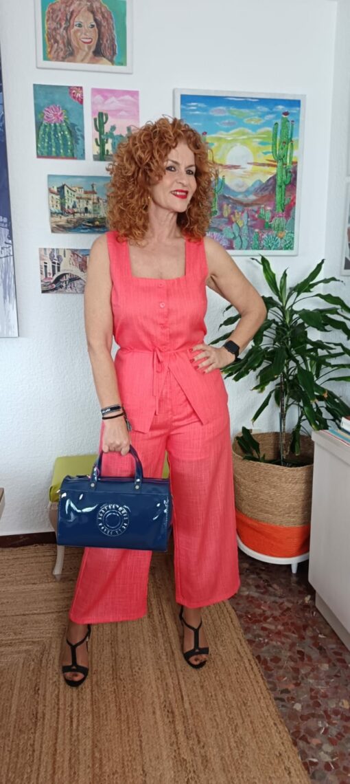 Conjunto pantalón + chaleco mandarina - Imagen 2