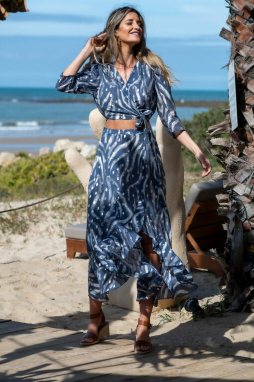 Conjunto top y falda Poniente Zebra
