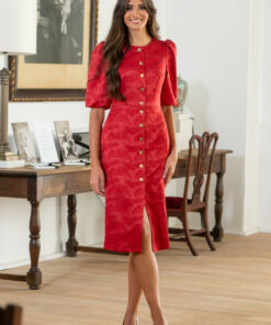 Vestido frizzante coral