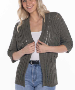 Chaqueta calada kaki