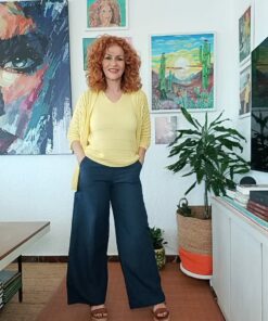 Chaqueta calada amarillo