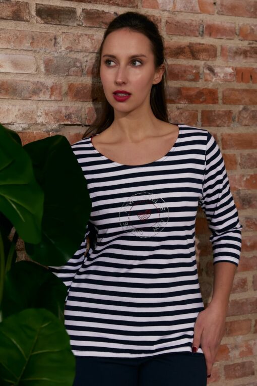 Camiseta m/corta ratas strass - Imagen 2