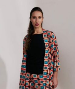 Chaqueta geométrica amplia