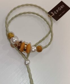 Pulsera Cuba, verde/ocre