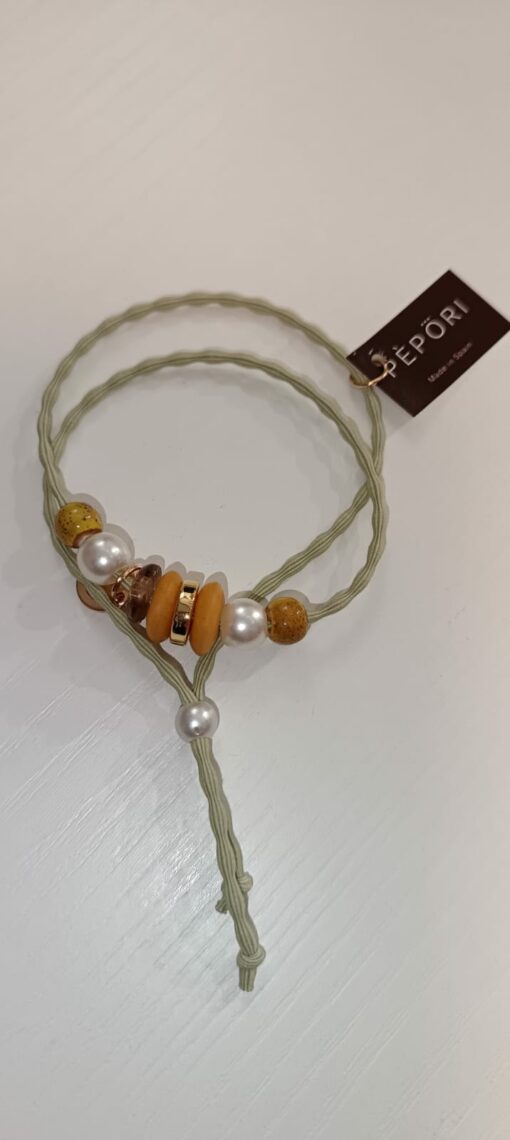 Pulsera Cuba, verde/ocre