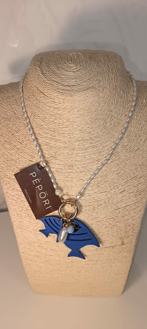 Collar corto, Galápagos  Azul