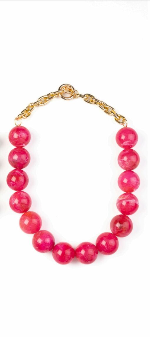 Collar corto Betty  Fucsia