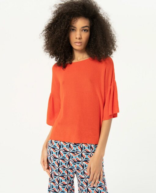 Jersey manga corta avolantada Naranja