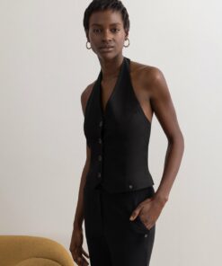 Chaleco halter Negro