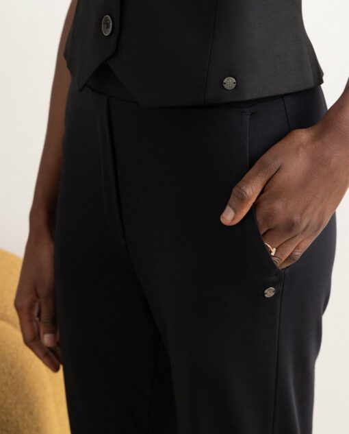 Pantalón recto tipo pitillo Negro - Imagen 2