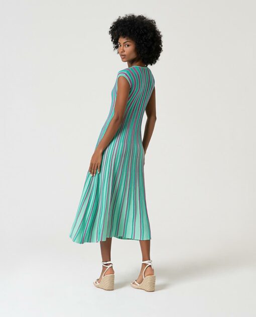 Vestido midi sin mangas Turquesa - Imagen 2