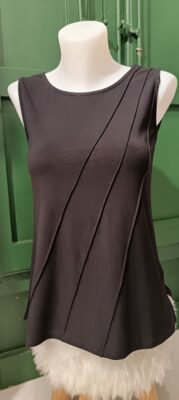 Camiseta tirante ancho, negro