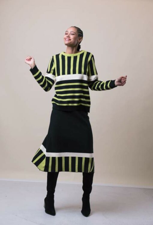 Jersey rayas franja verde-negro