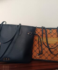 Shopper reversible contraste azul