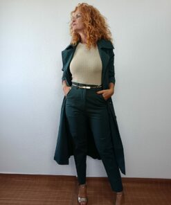 Gabardina larga verde