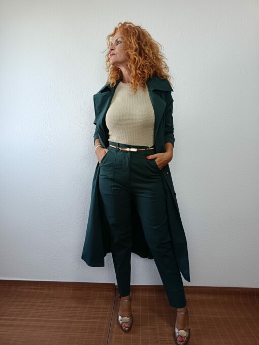 Gabardina larga verde