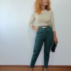 Pantalón recto verde