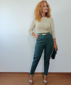 Pantalón recto verde
