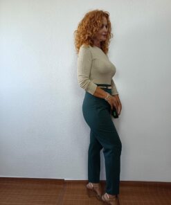 Alternative view of Pantalón recto verde