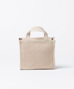 Alternative view of Mini shopper de punto con cremallera y doble asa Oro