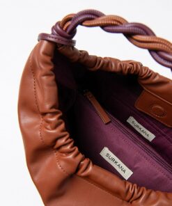 Alternative view of Bolso de hombro soft con asa bicolor Toffee