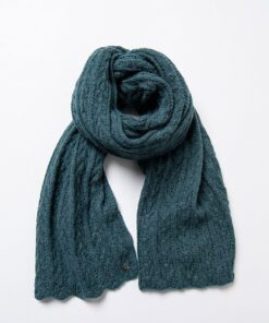 Bufanda tricot de fantasía Azul petróleo