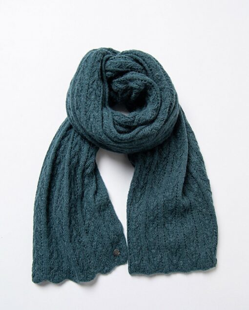 Bufanda tricot de fantasía Azul petróleo