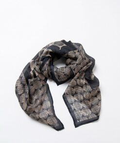 Pañuelo cuadrado estampado Negro