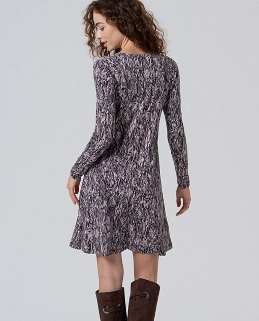 Vestido con detalle fruncido en escote Gris - Imagen 2