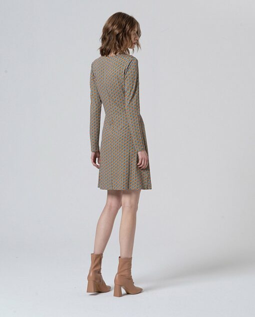 Vestido midi con escote cruzado Azul - Imagen 2