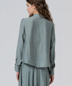 Alternative view of Blusa con fantasia en delantero Azul acero