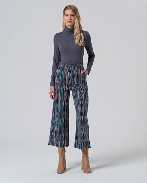 Pantalon recto Azul acero