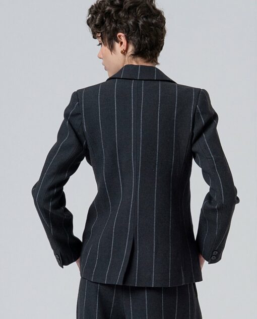 Americana con raya diplomática. Gris oscuro - Imagen 2