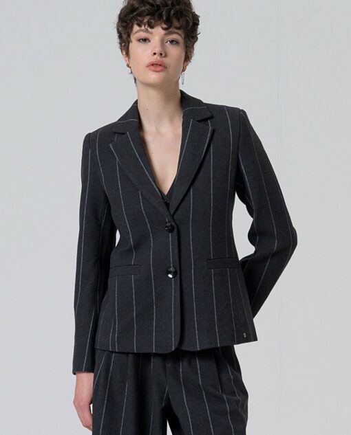 Americana con raya diplomática. Gris oscuro