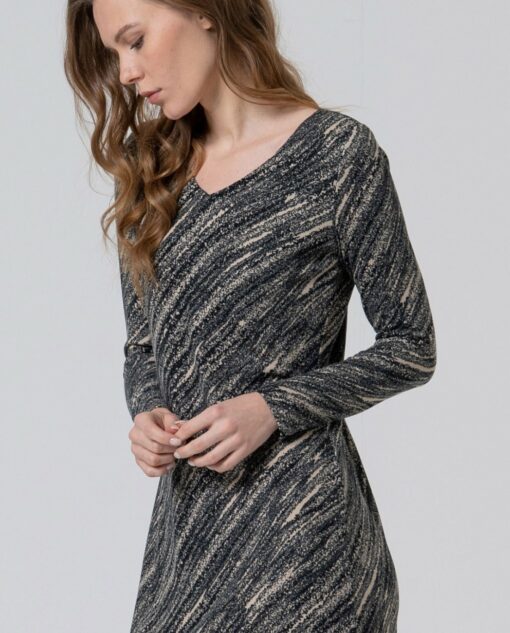 Vestido corto evasé Negro - Imagen 3