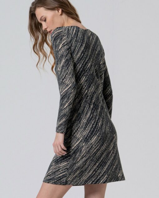 Vestido corto evasé Negro - Imagen 2