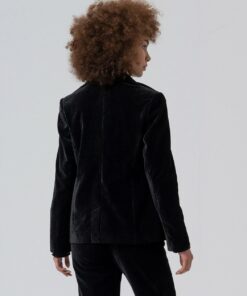 Alternative view of Americana con forro estampado. Negro