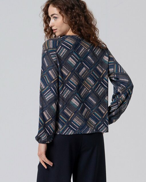Camiseta con abertura de lagrima en escote Azul - Imagen 2