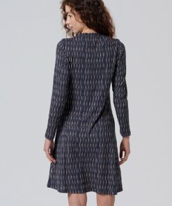 Alternative view of Vestido midi con cuello estilo barco Azul